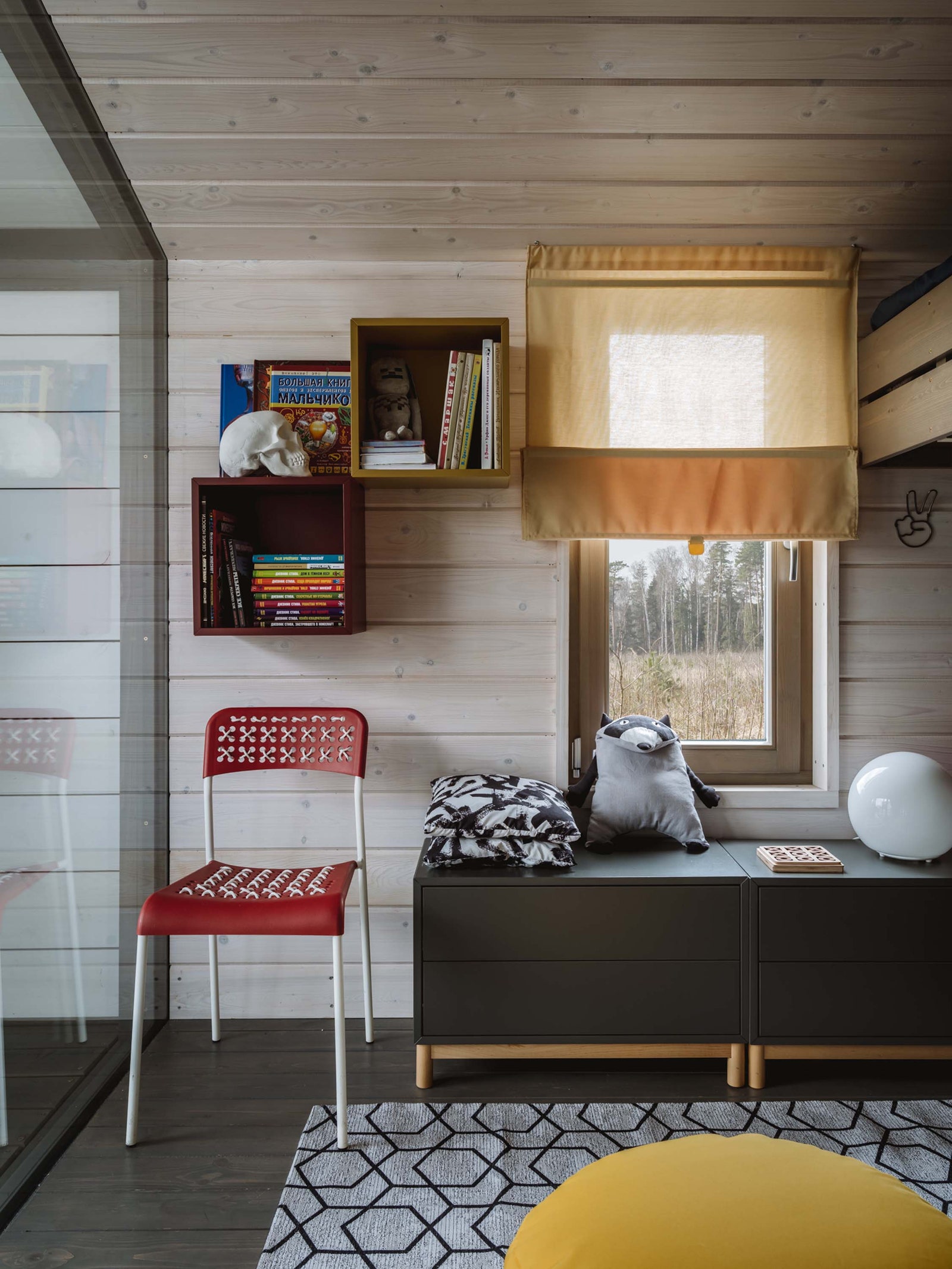 Детская. Стул IKEA с декором из веревки который Екатерина Часовских сделала своими руками мебель свет и шторы IKEA пуф...