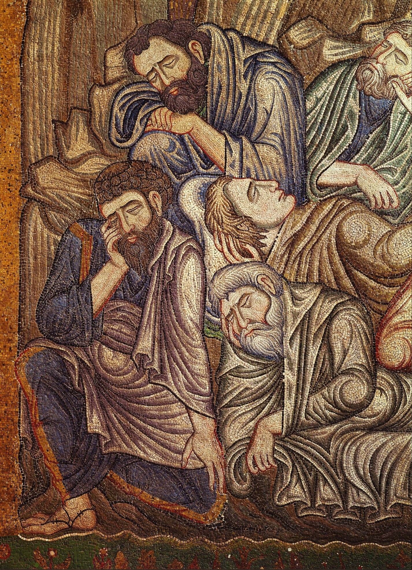 mosaic  fresco “Христос обращается к ученикам. Италия. Венеция. Собор Святого Марка XIV век”.