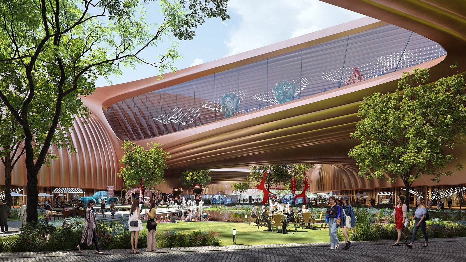 Проект выставочного центра в Пекине по дизайну Zaha Hadid Architects