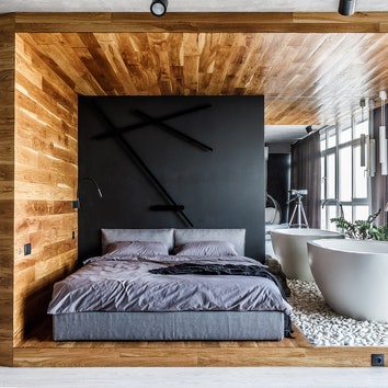 Отделка стен деревом: варианты оформления спальни, гостиной и ванной комнаты
