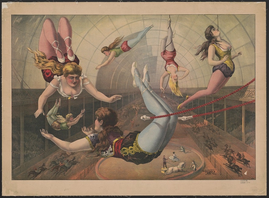 Цирковые акробаты. 1890. Library of Congress Prints and Photographs Division Washington.
