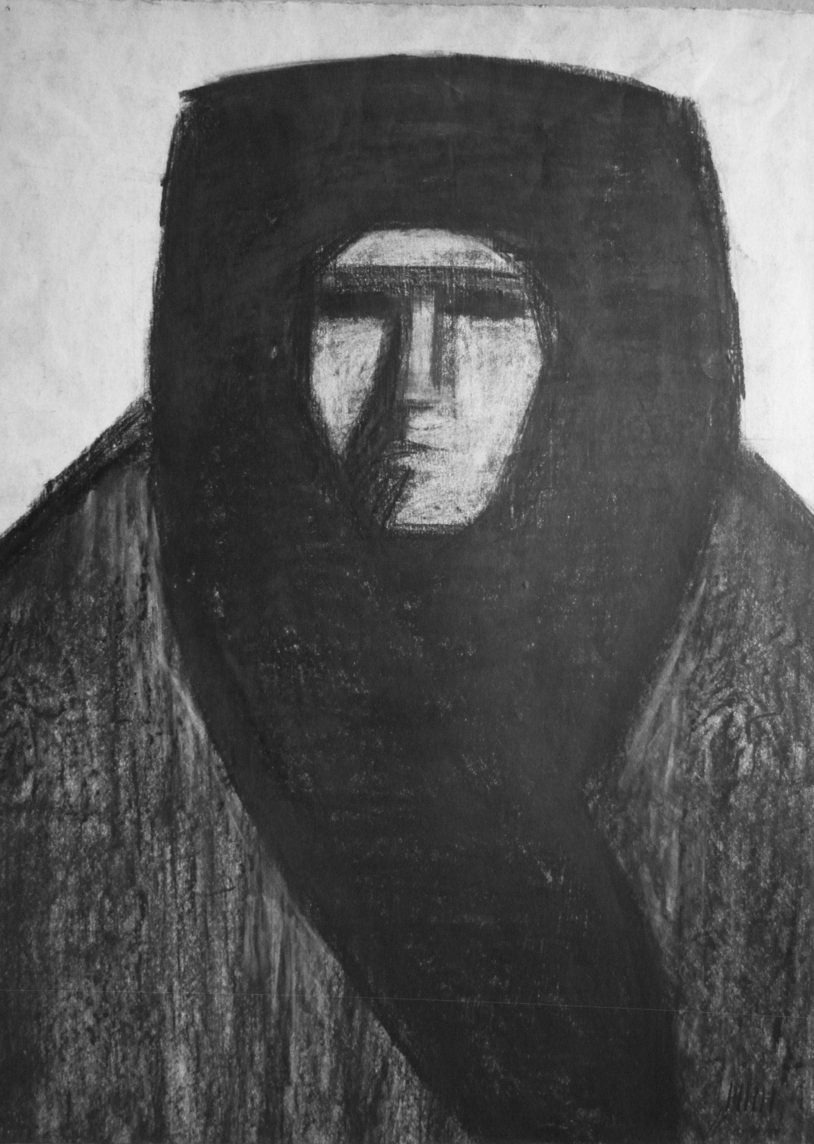 Николай Наседкин. Портрет матери. 1993. Бумага графит. 60 х 41 см. Courtesy Крокин галерея.