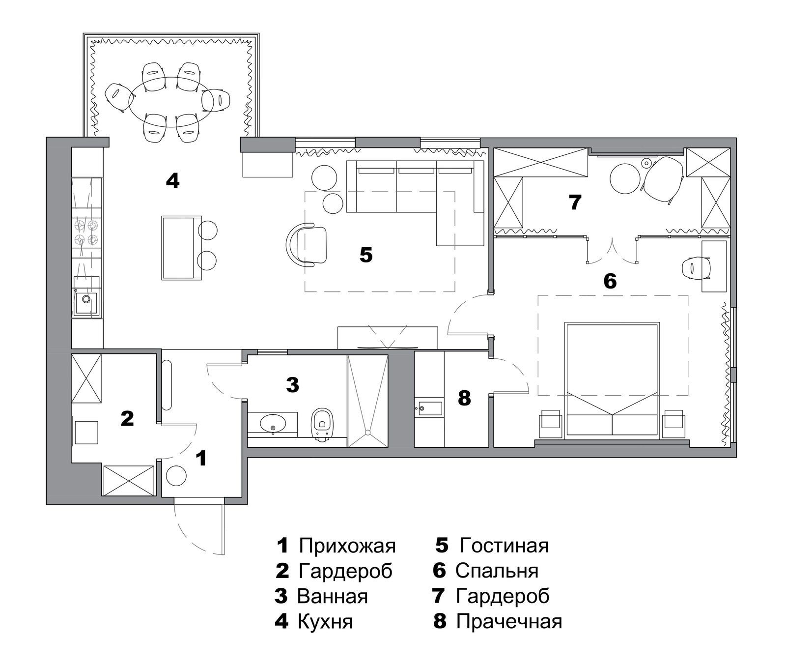 Квартира в Казани 85 м²
