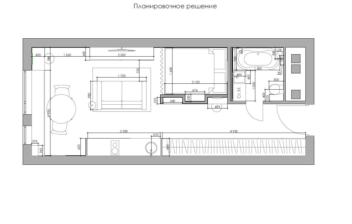 Квартирастудия в Москве 30 м²