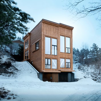Дом на крутом склоне в Норвегии