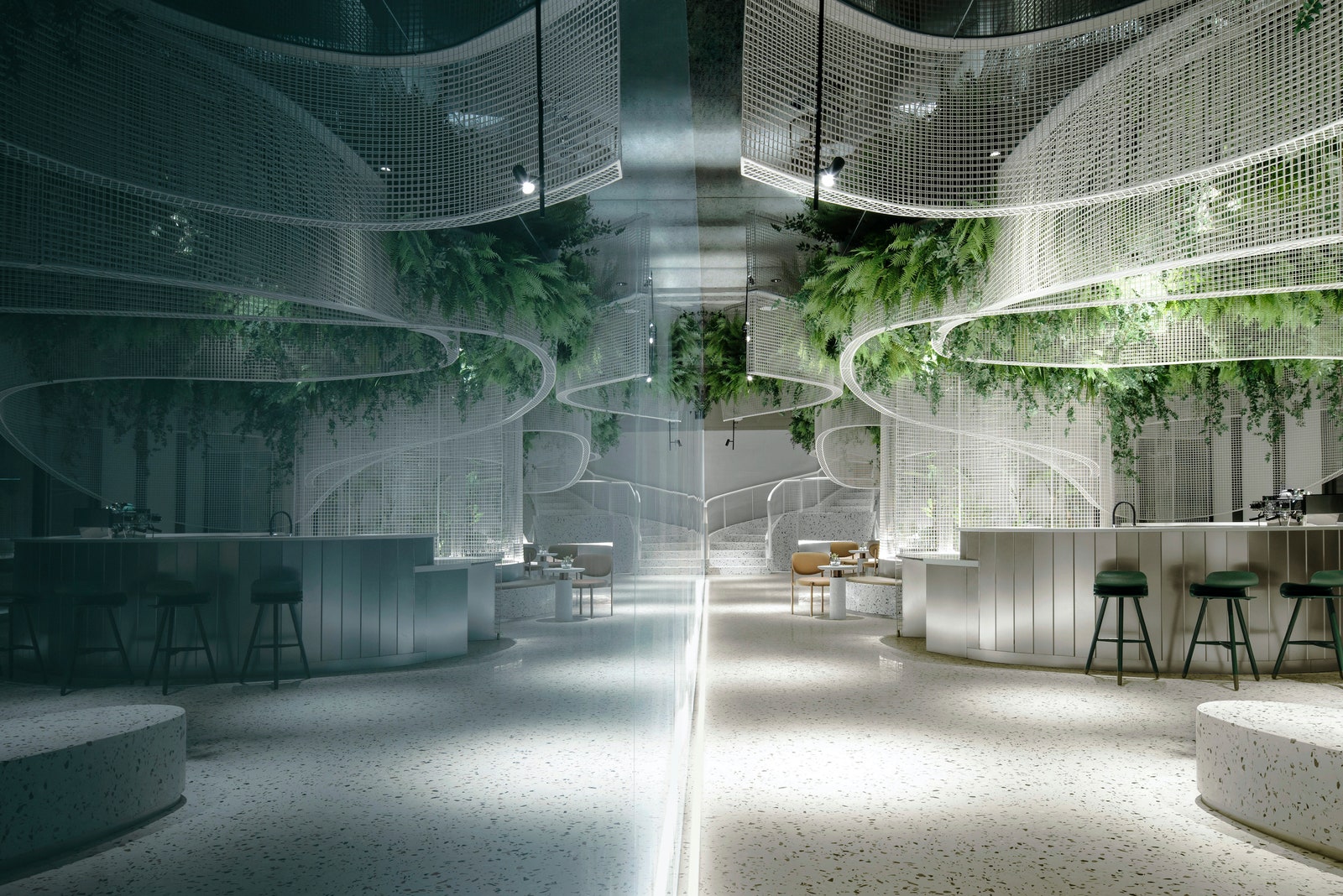 Кафе с подвесным садом в Китае