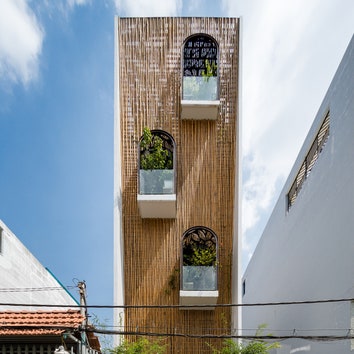 Дом с бамбуковым фасадом в Хошимине