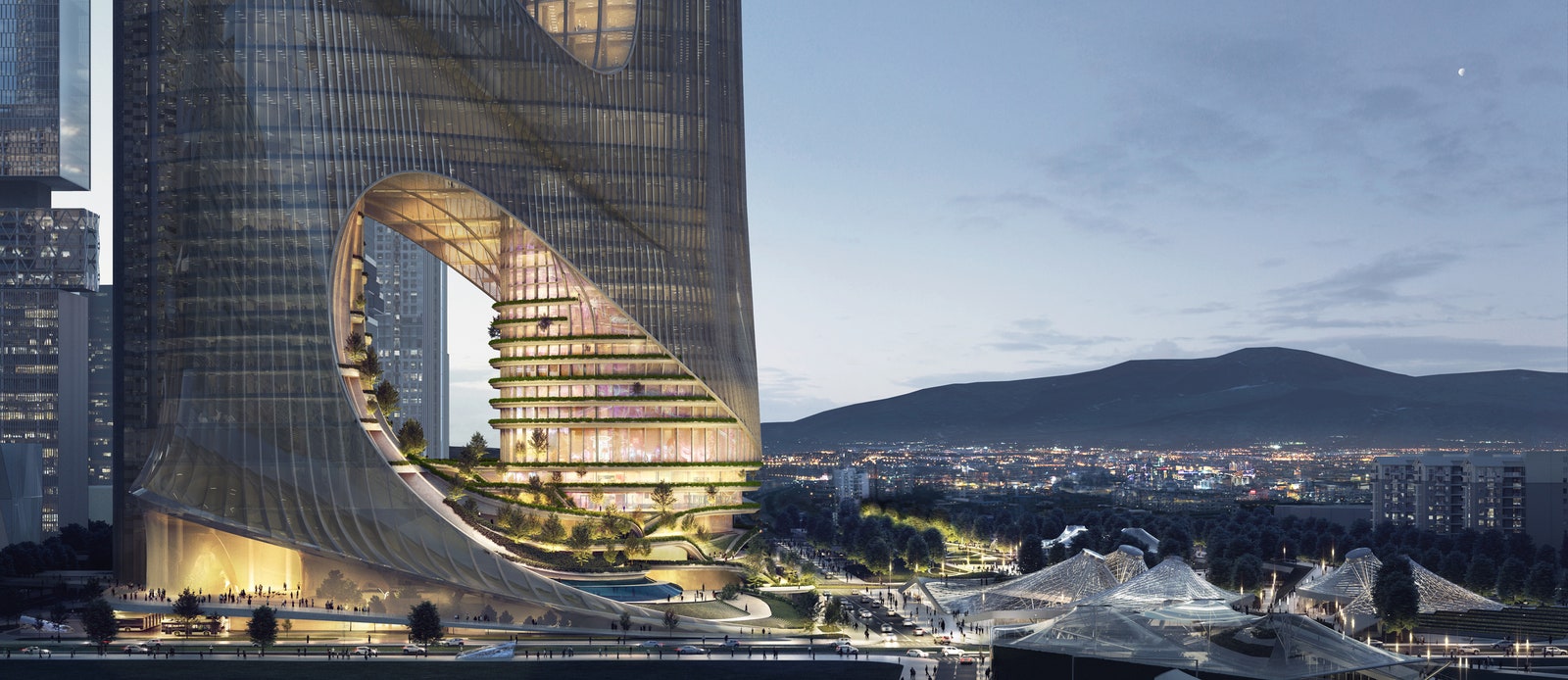 Небоскреб как продолжение парка новый проект от Zaha Hadid Architects