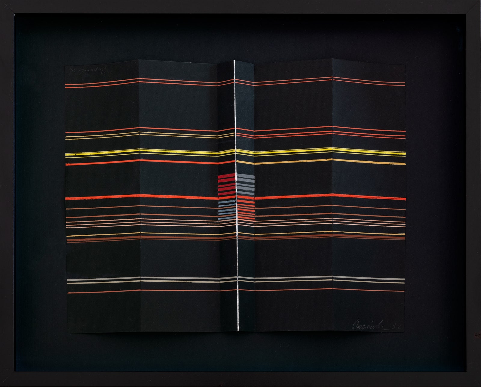 Нонна Горюнова. Из серии “Фрагменты искривленного пространства”. 1987. Бумага темпера коллаж.