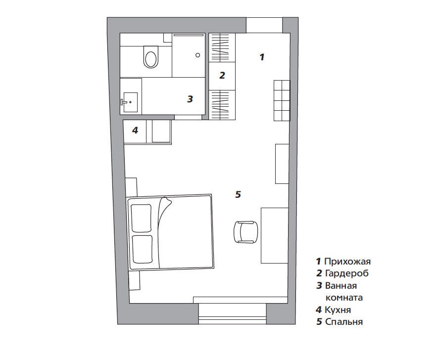 Дизайн маленькой квартиры 5 интерьеров от 25 до 28 м²