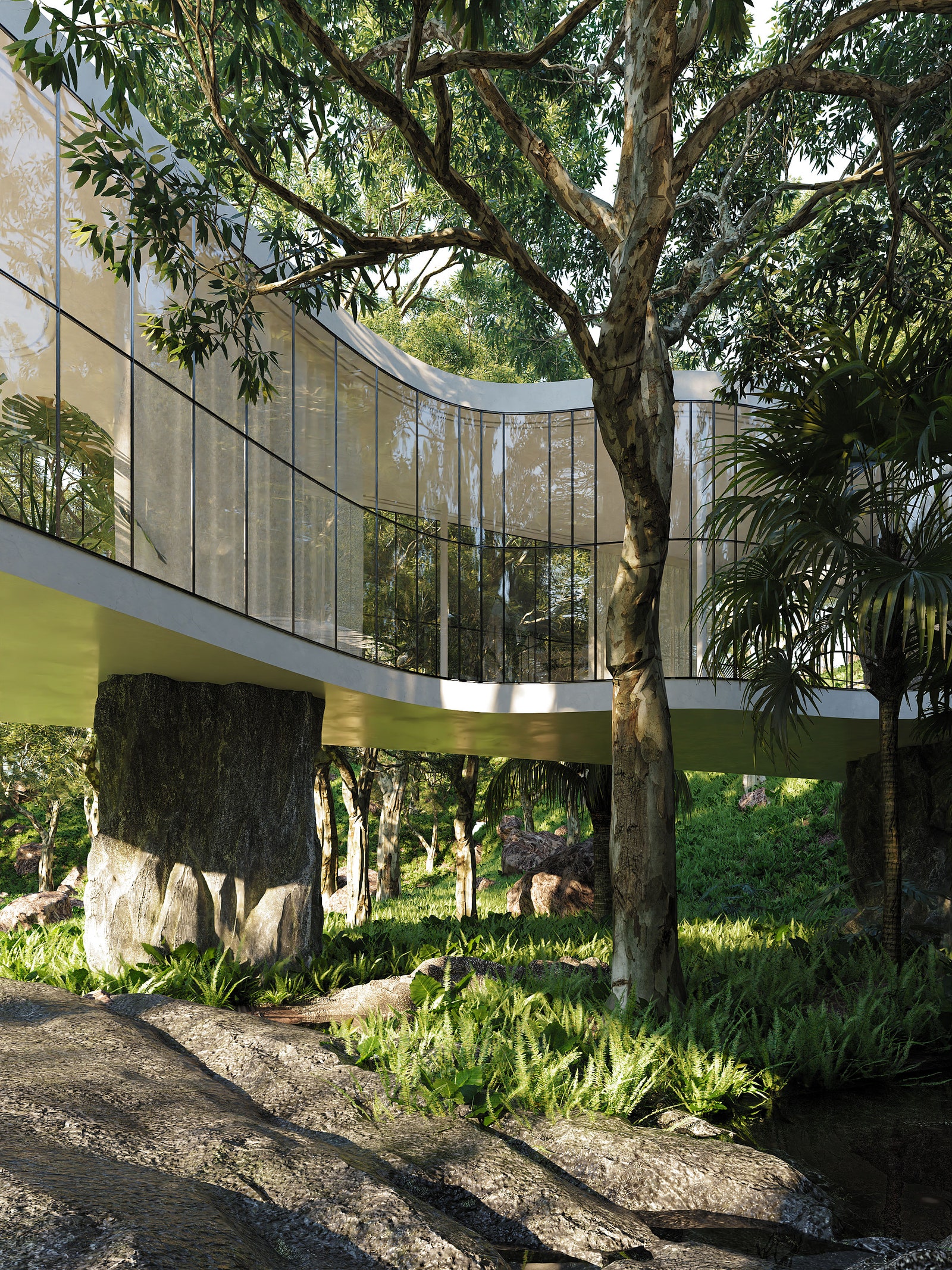 Дом в окружении деревьев в Бразилии