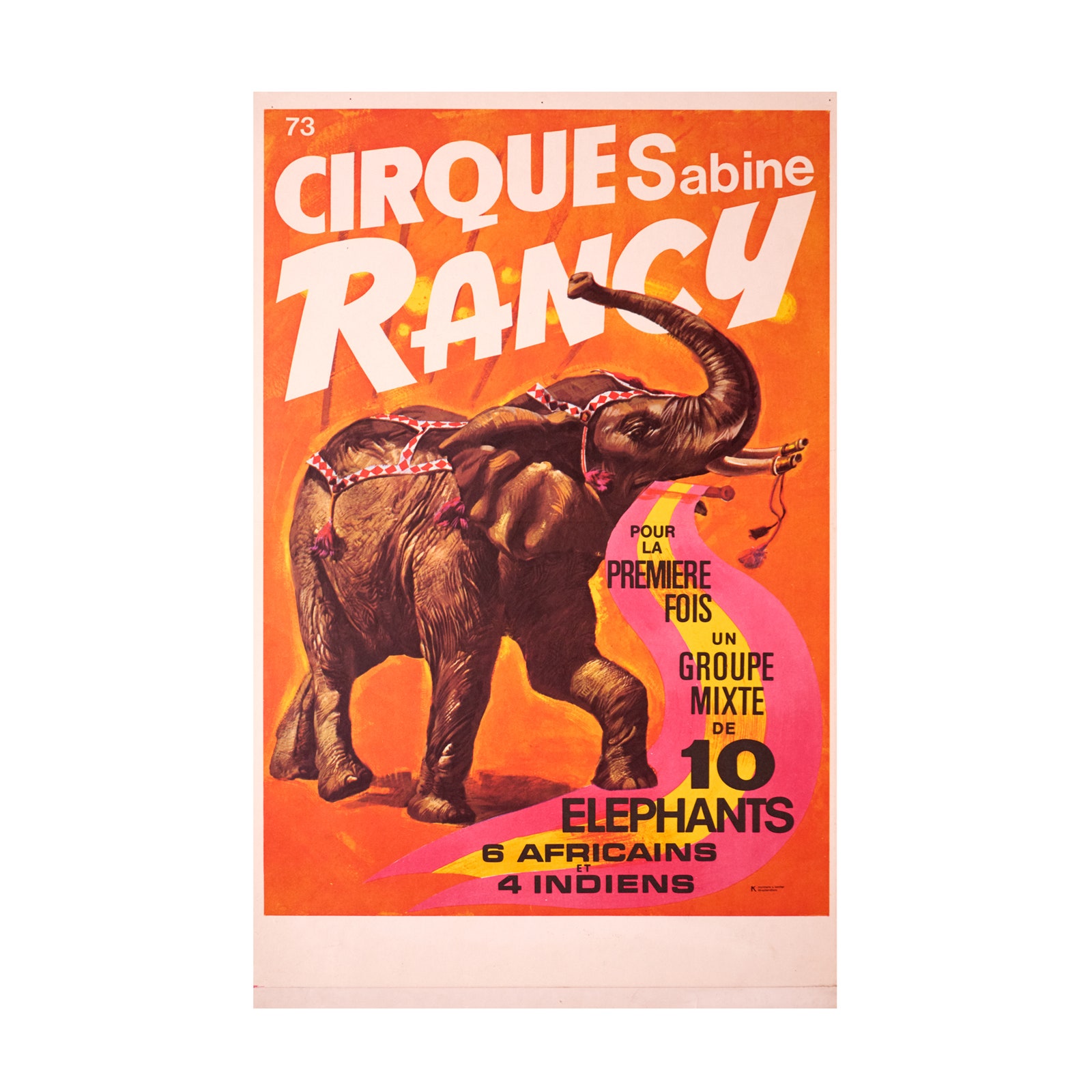 Постер Cirque Sabine Rancy 1973 год из галереи SetisArtSpace.