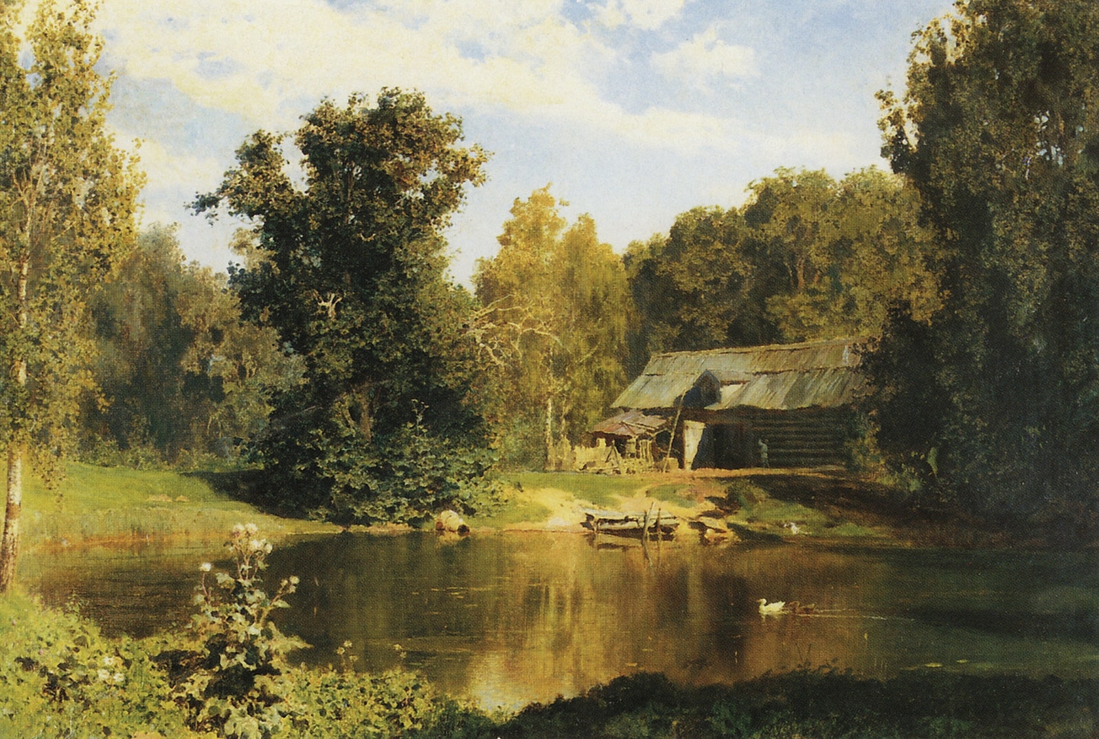Василий Поленов. quotПруд в Абрамцевеquot 1883.