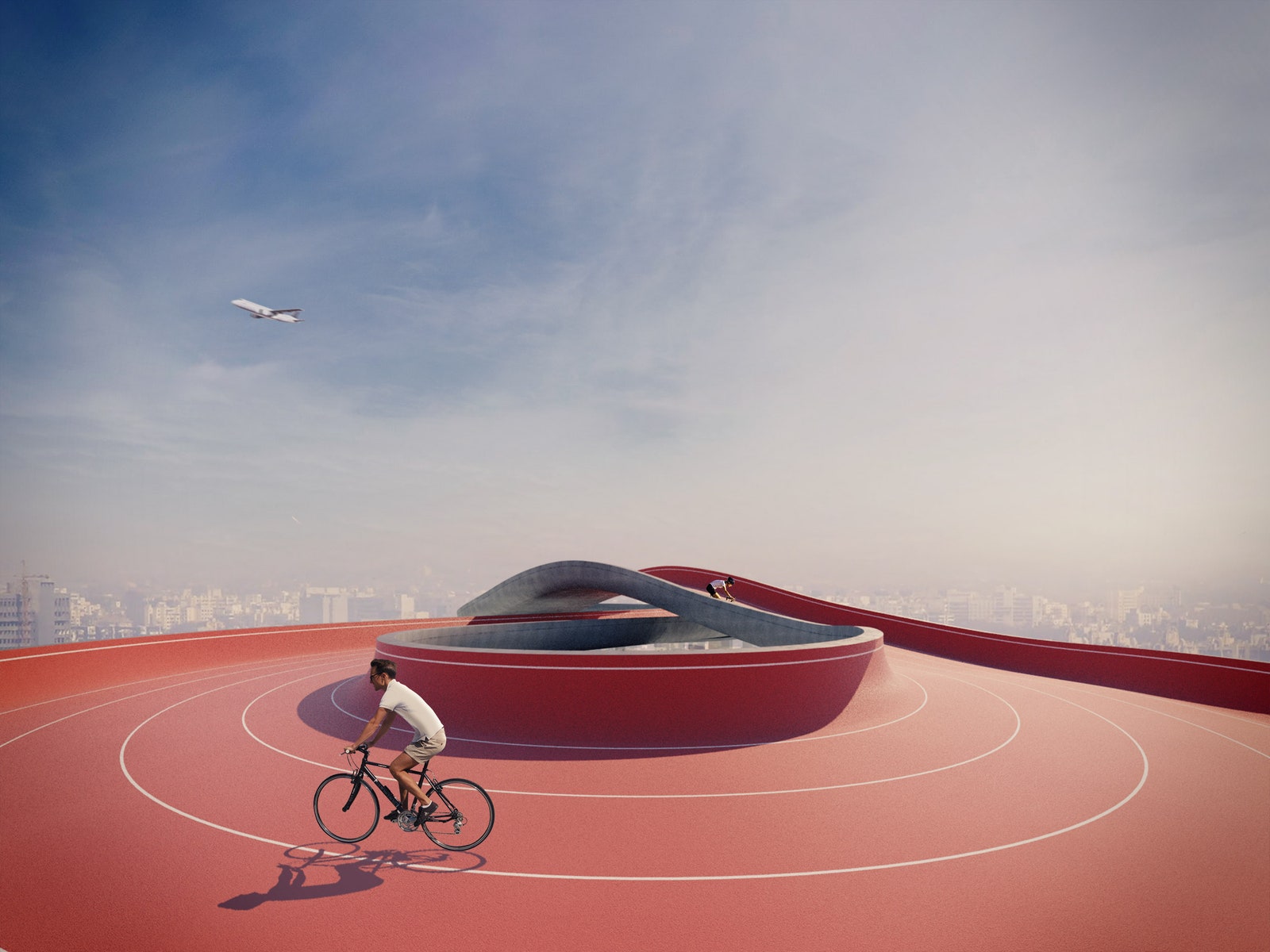 Проект школы с велодорожкой на крыше