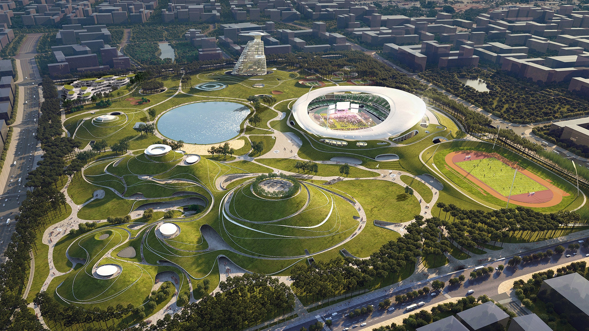 Бюро MAD строит в Китае крупнейший спортивный центр под землей