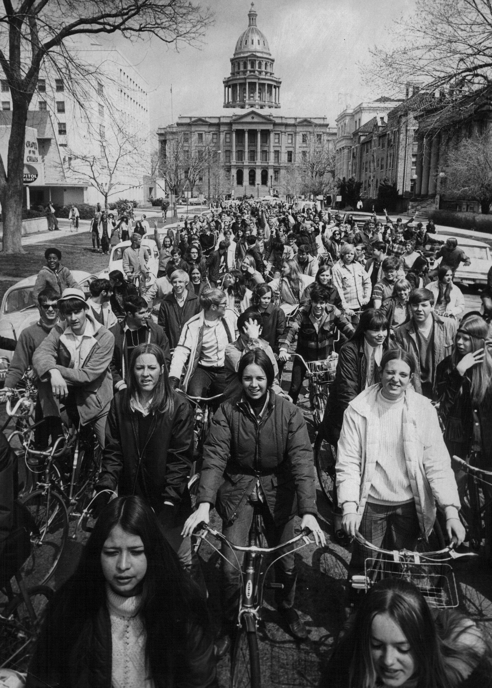 Первый День Земли. Велодемонстрация 22 апреля 1970 года.