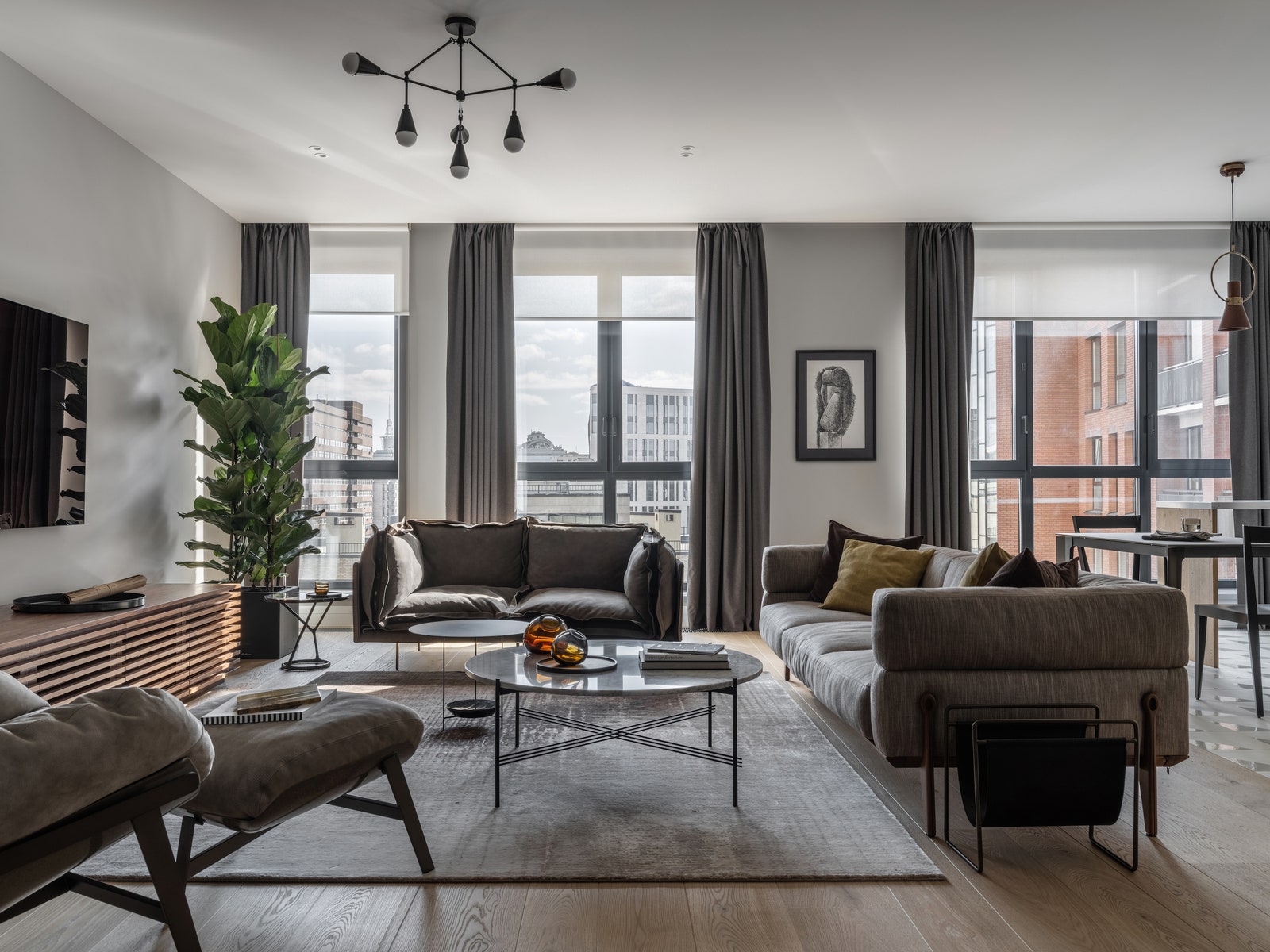 Квартира в новостройке в центре Москвы, 145 м²