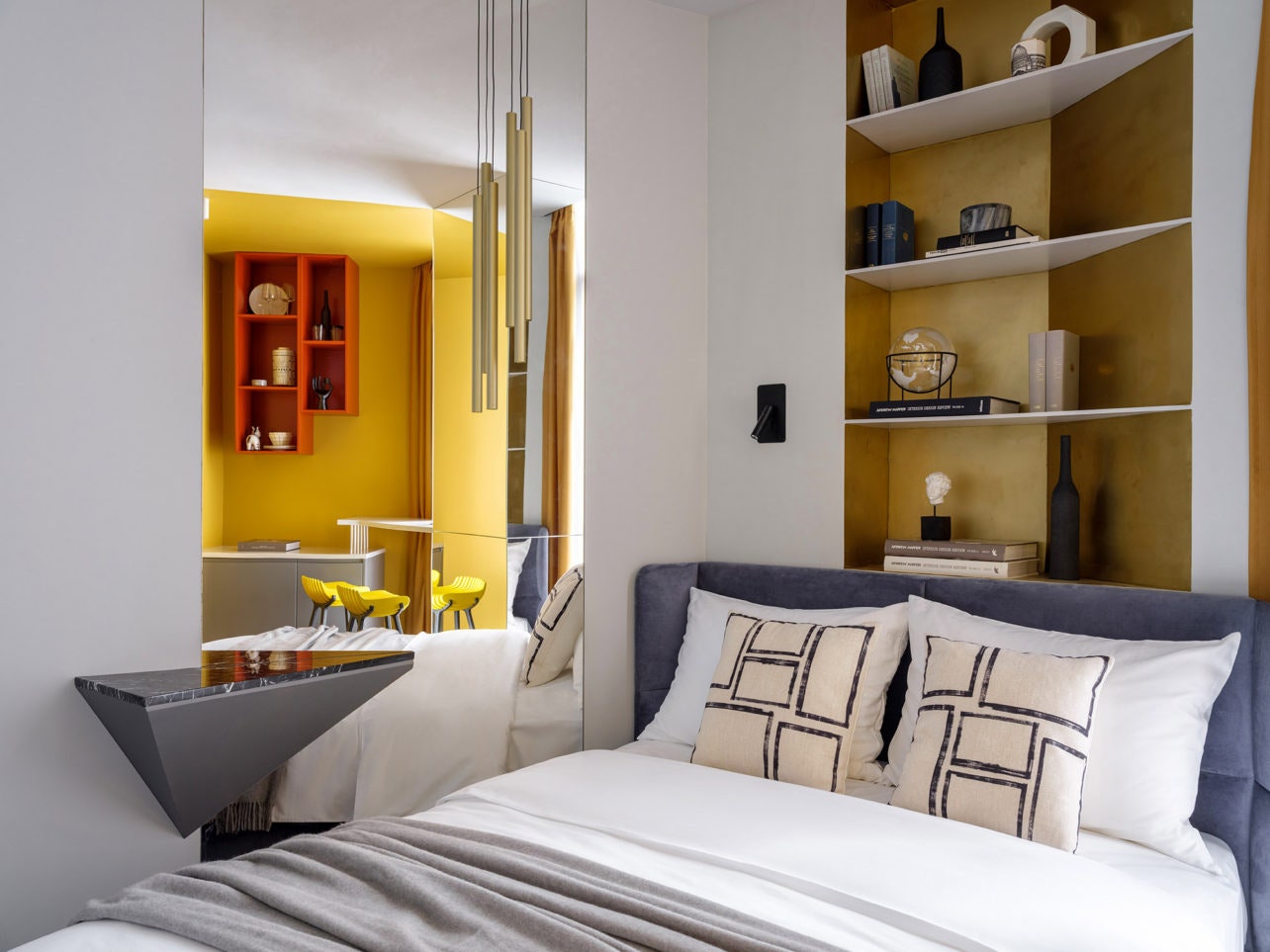 Дизайн ниши в спальне у изголовья кровати (69 фото) - красивые картинки и HD фото