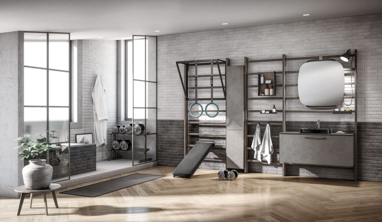 Система Gym Space от Scavolini по дизайну Маттиа Парески дополняет мебель для ванной комнаты Aquo. Система в этой...