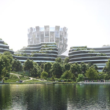 Бюро Zaha Hadid Architects показало, как происходит строительство острова Единорога в Чэнду