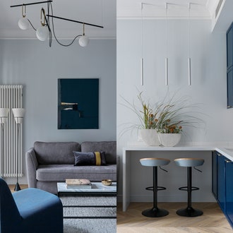 Квартира с графичным интерьером, 40 м²