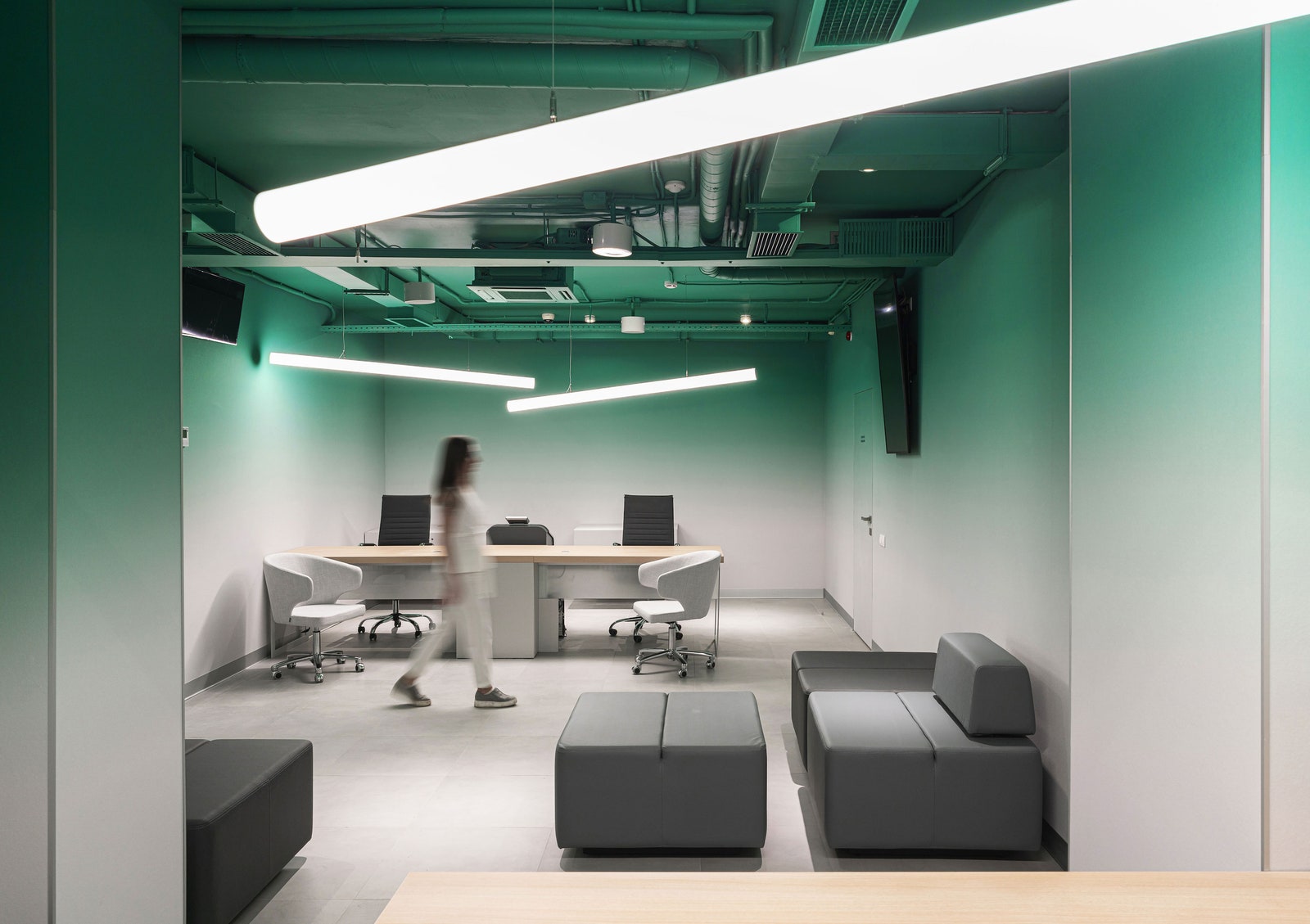 Зеленый офис по проекту дизайнбюро KIDZ в Москве