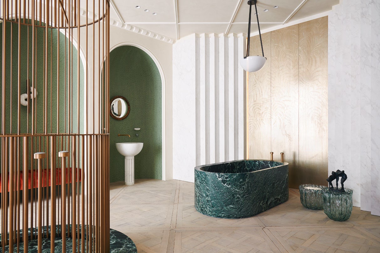 Ванная комната от студии Humbert amp Poyet AD Intrieurs 2019.
