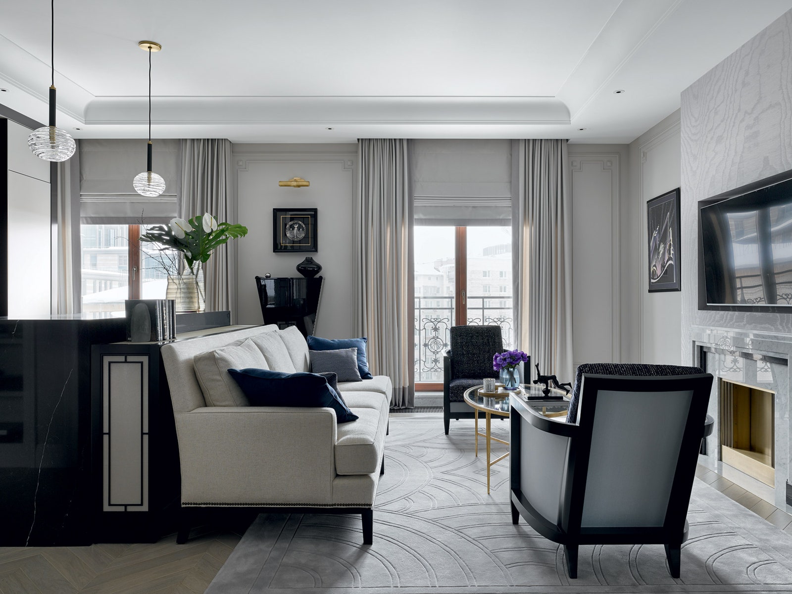 Квартира с элементами ар‑деко в Санкт-Петербурге, 77 м²