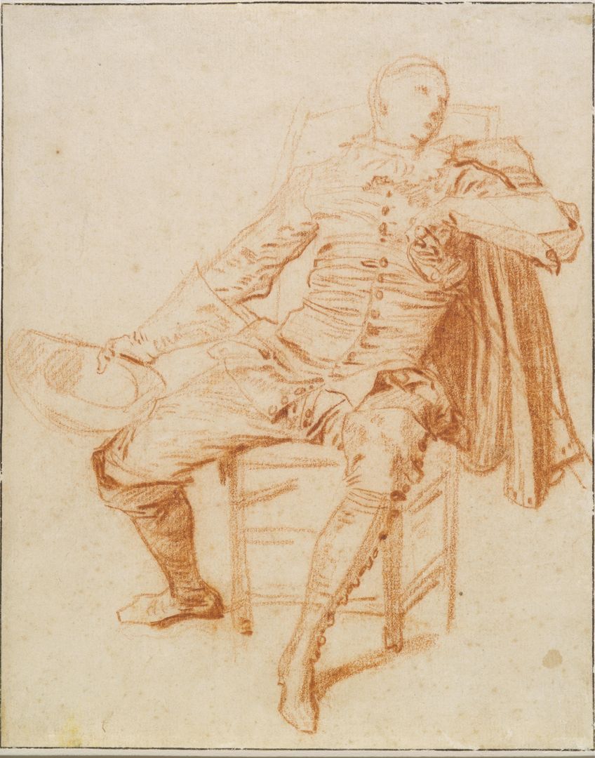 Антуан Ватто . Актер в костюме Криспена. Ок. 17151716.