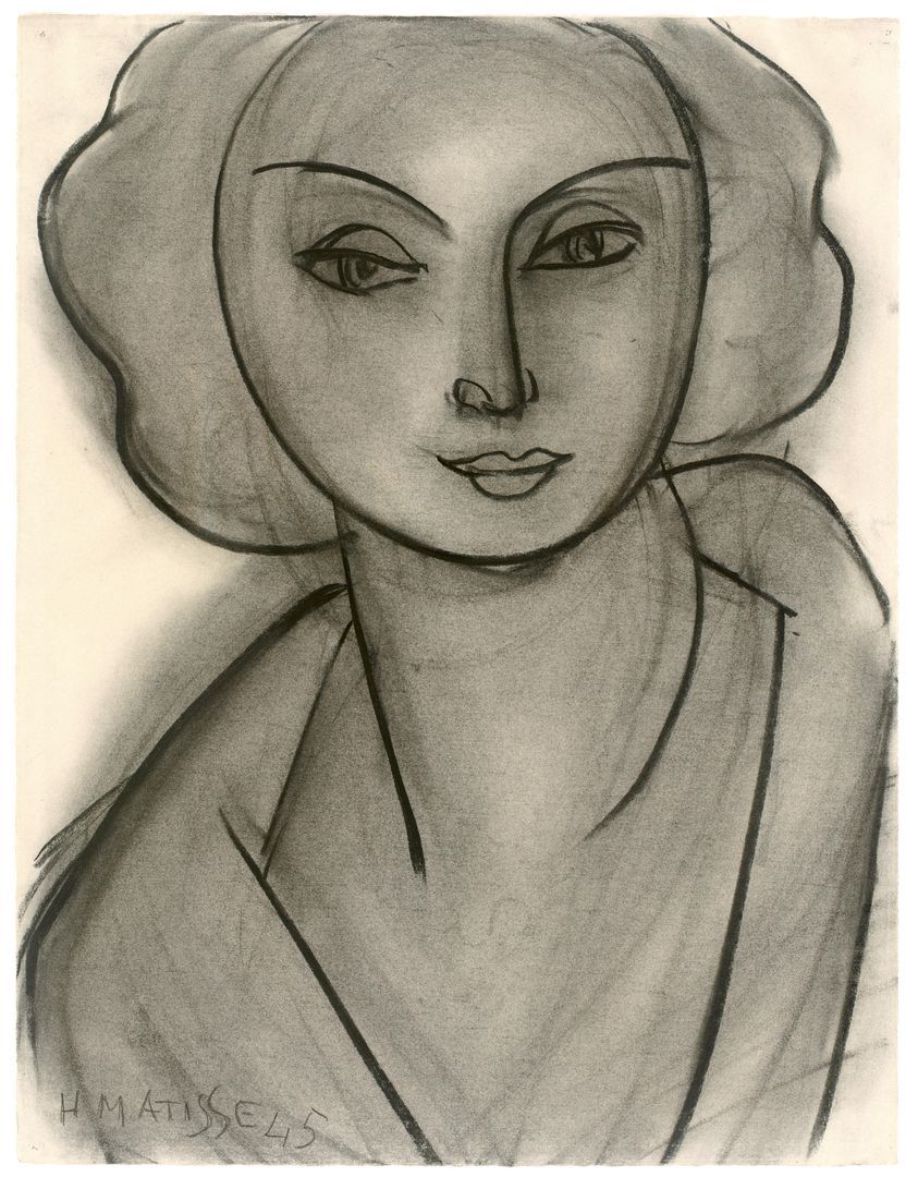 Анри Матисс . Женский портрет  1945.