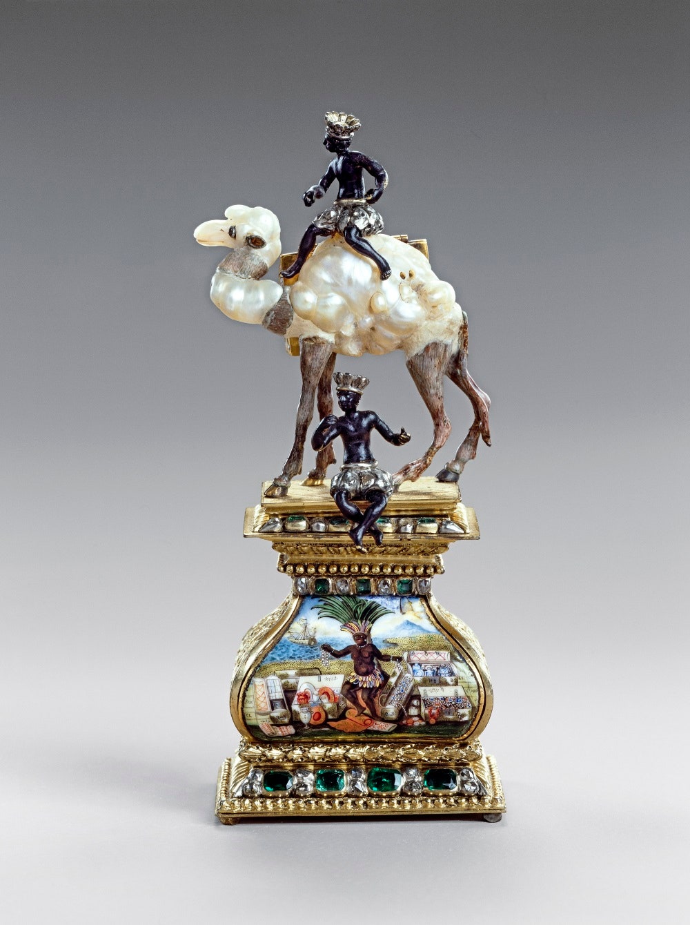 Два мавра с верблюдом. Около 17001705. Барочный жемчуг золото эмаль серебро алмазы изумруды. “Зеленые своды”...