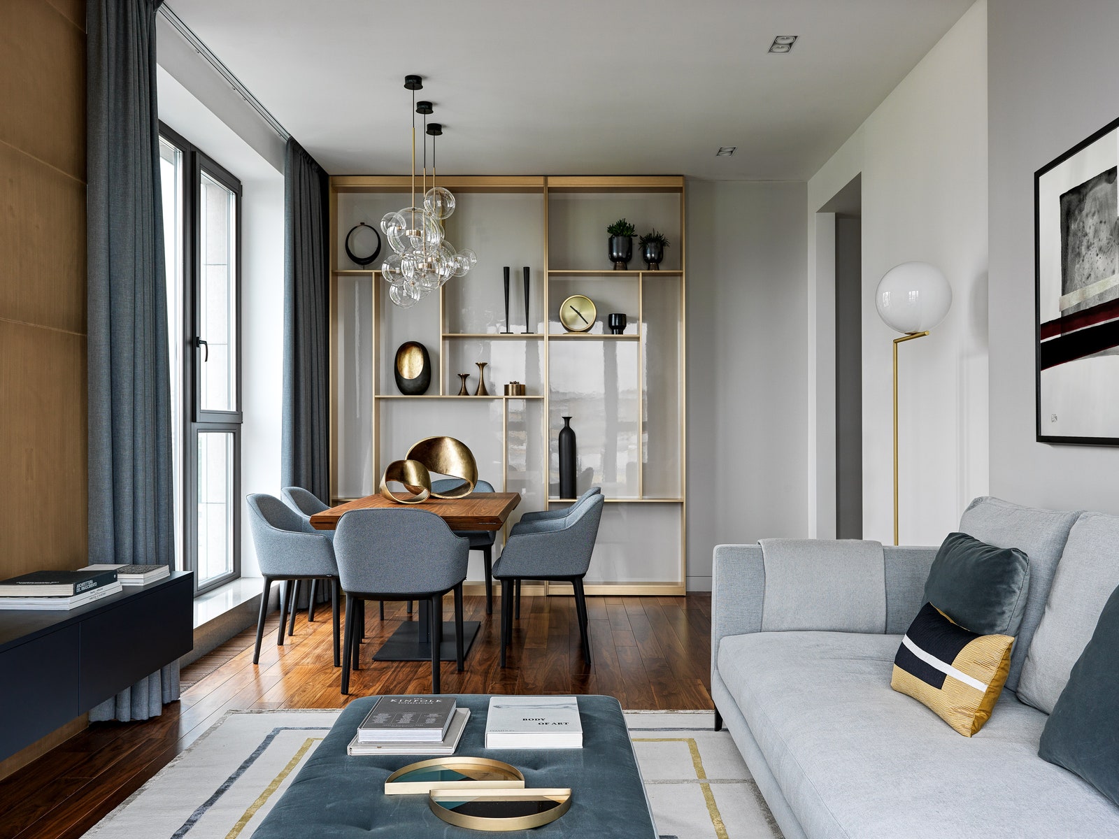 Квартира в серых тонах, 100 м²
