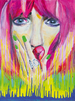 Картина Саши Ушаковой “Розовое молчание” из галереи OilyOil.