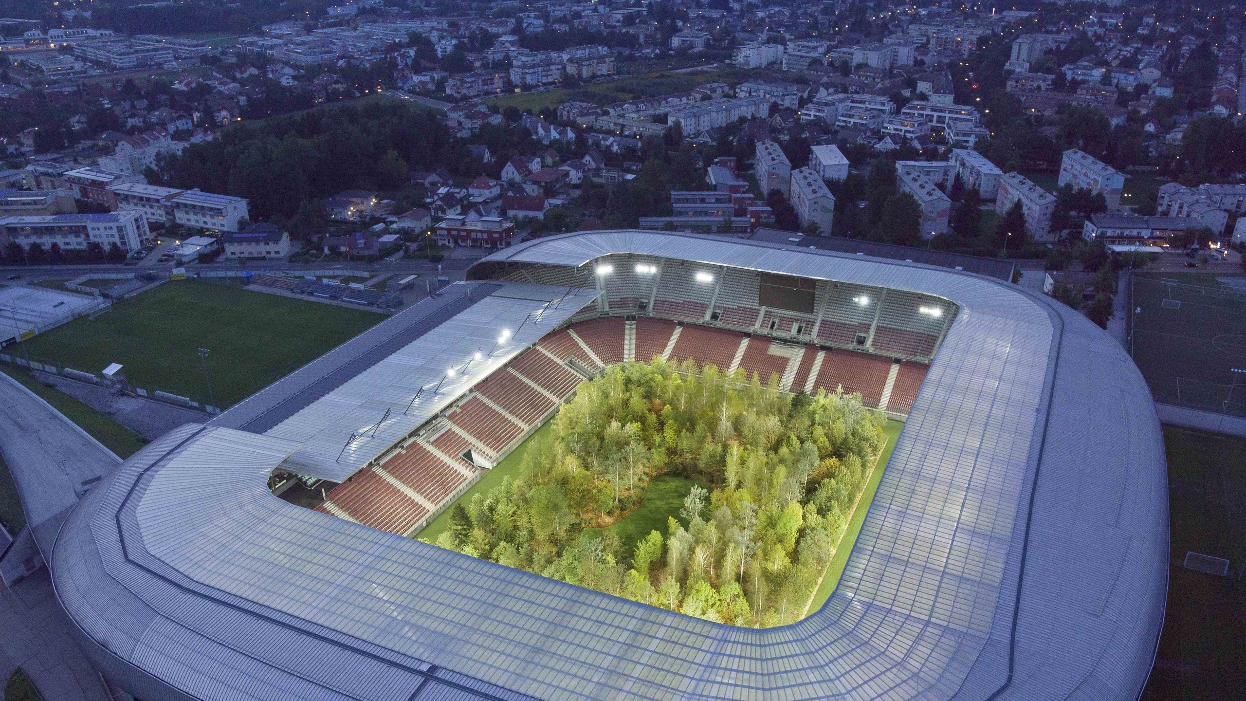 Клаус Литтманн вырастил лес на австрийском футбольном стадионе