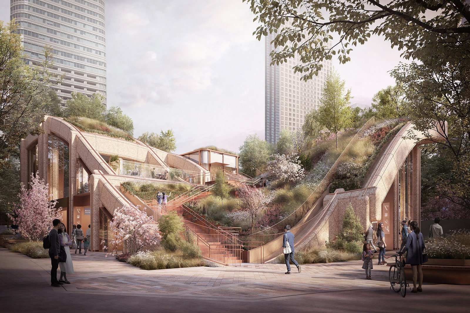 Heatherwick Studio построит в Токио гигантскую перголу с живыми растениями
