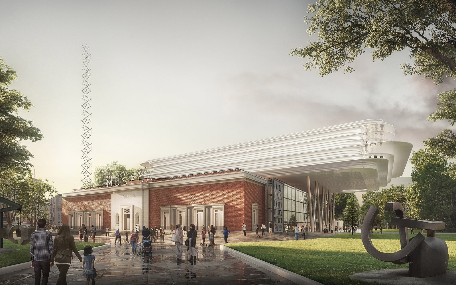 Foster  Partners построит павильон на крыше Музея изобразительных искусств в Бильбао
