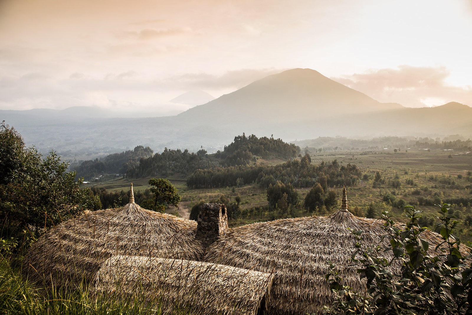 отпускпообмену виллы в Руанде с видом на вулканы