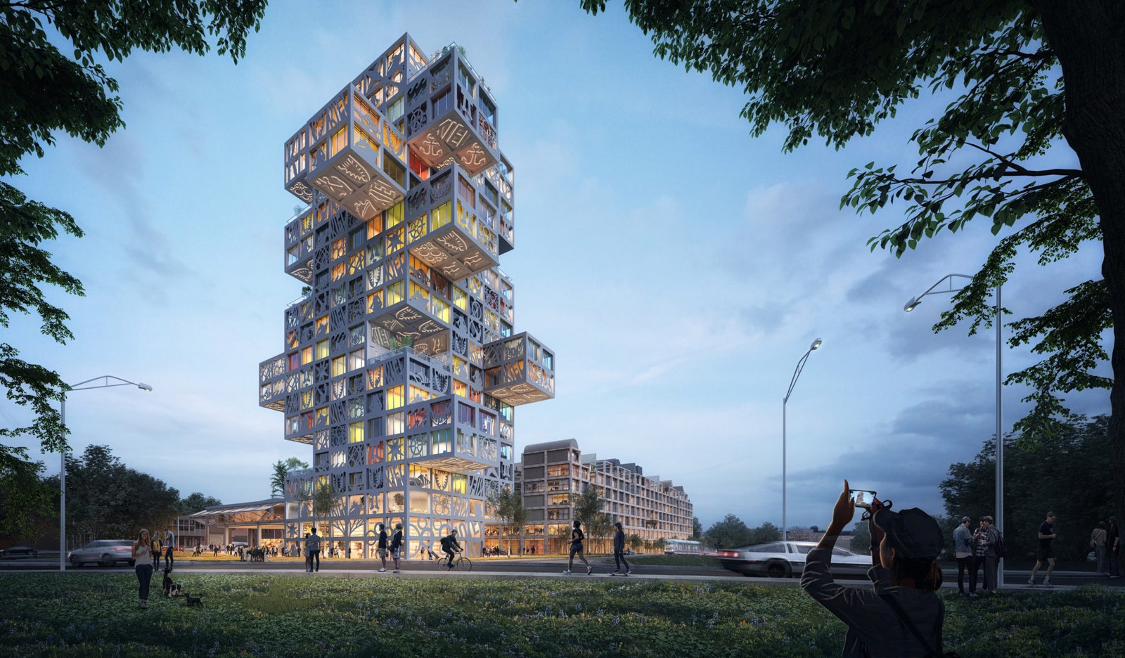 Проект многофункционального комплекса в Германии от бюро MVRDV.