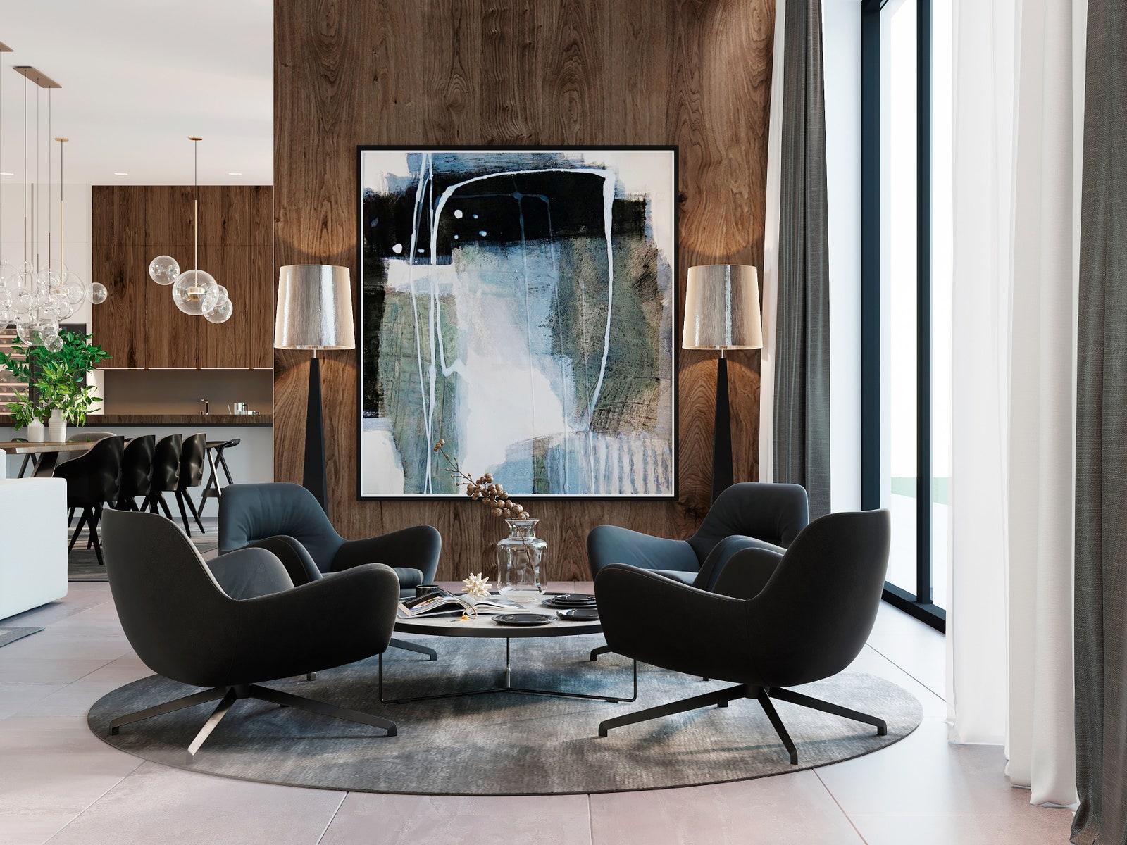 Интерьеры дома выдержаны в духе спокойного модернизма в оформлении использована мебель ведущих итальянских брендов.