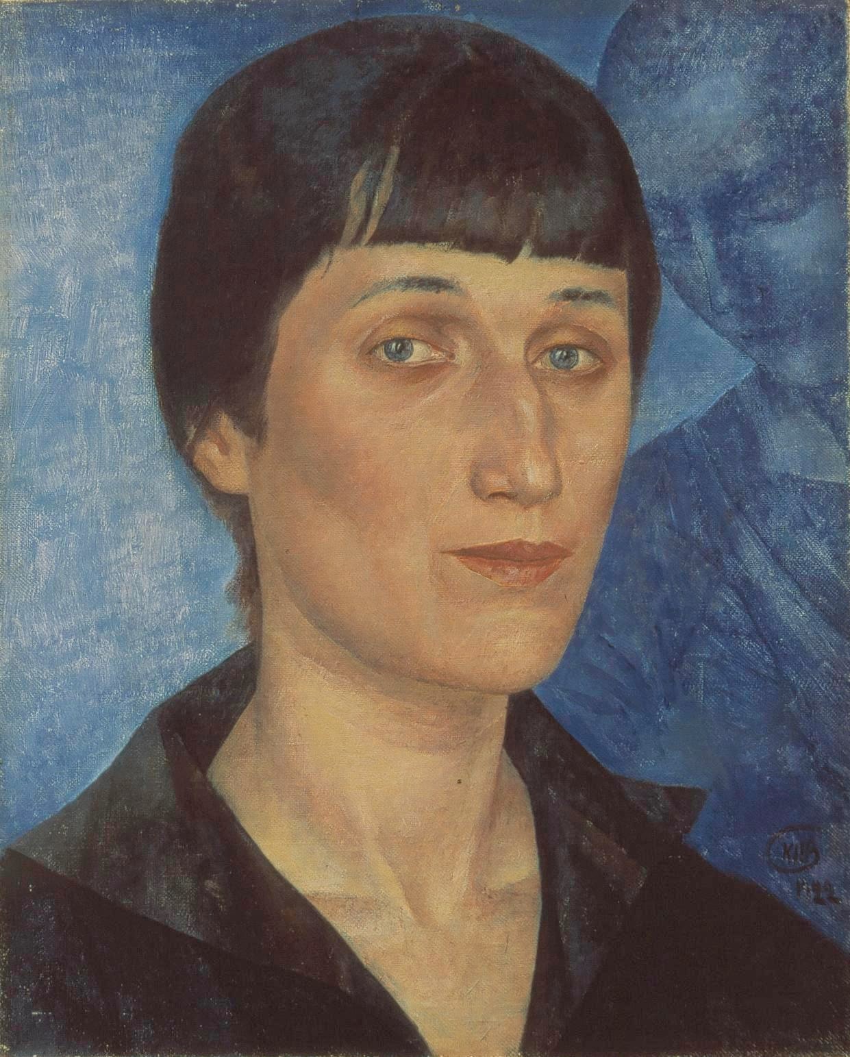 К. С. ПетровВодкин. Портрет А. А. Ахматовой. 1922.