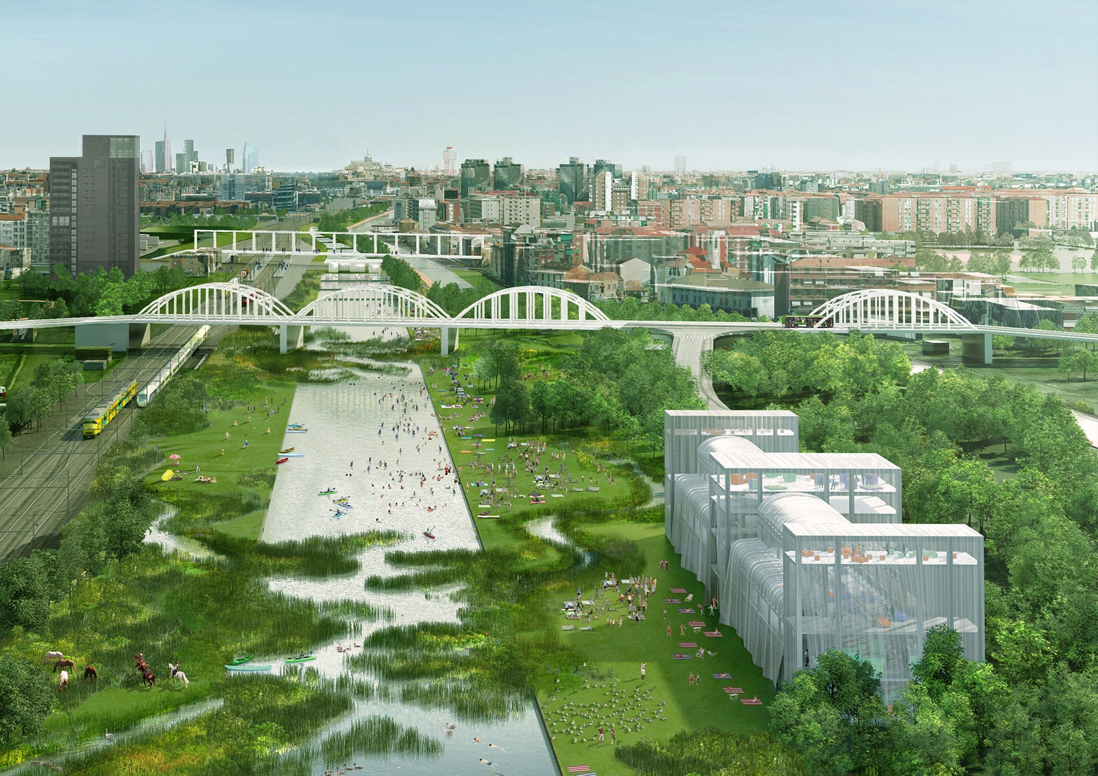 Архитектурный проект превращения в парки заброшенных железнодорожных станций Милана