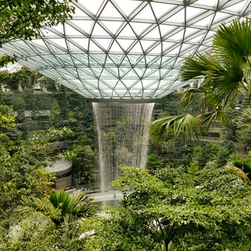 В аэропорту Сингапура откроется самый большой в мире водопад под крышей