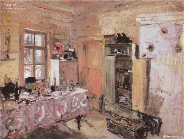 Konstantin Korovin. Interior. 1913. WikiArt.