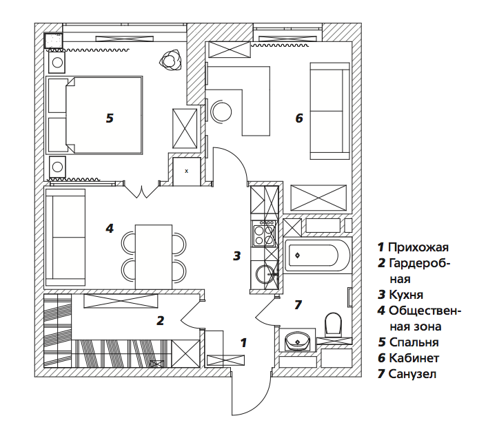 Дизайн интерьера квартиры дизайнера Алексея Сушкова 47 м²
