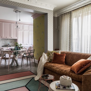Квартира с орнаментами по проекту Ксении Дуравиной, 69 м²