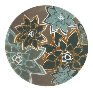 Декоративная тарелка Succulent Charger керамика Global Views.