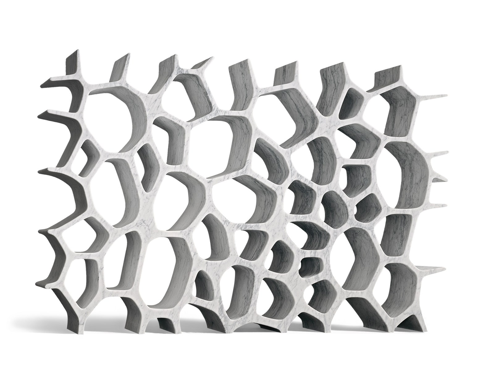 Стеллаж Voronoi спроектирован специально для первой сольной выставки Марка Ньюсона в галерее Gagosian в НьюЙорке в...