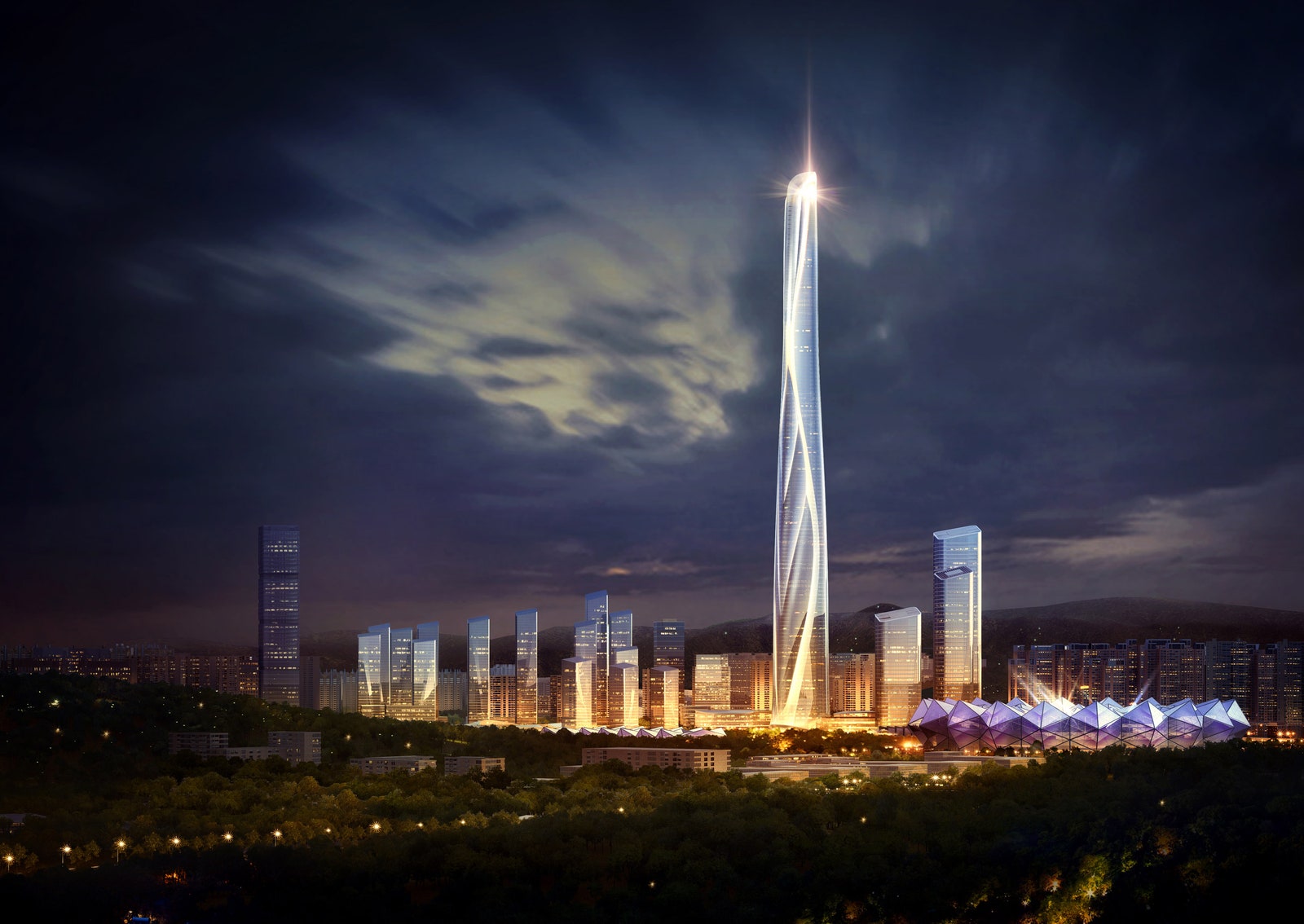 Бюро Adrian Smith  Gordon Gill представило проект самого высокого небоскреба в Китае