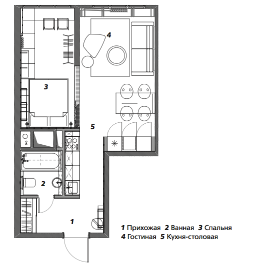 Квартираконструктор в Москве 38 м²
