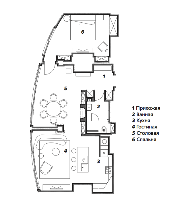 Квартира с морским ­настроением в Ялте 75 м²